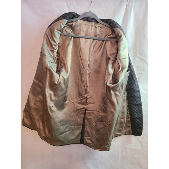 Austin Reed Men's (43R) Blue, Black, Olive Wool Sports Coat Jacket, Made in USA - Picture 8 of 16